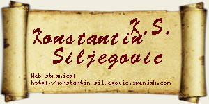 Konstantin Šiljegović vizit kartica